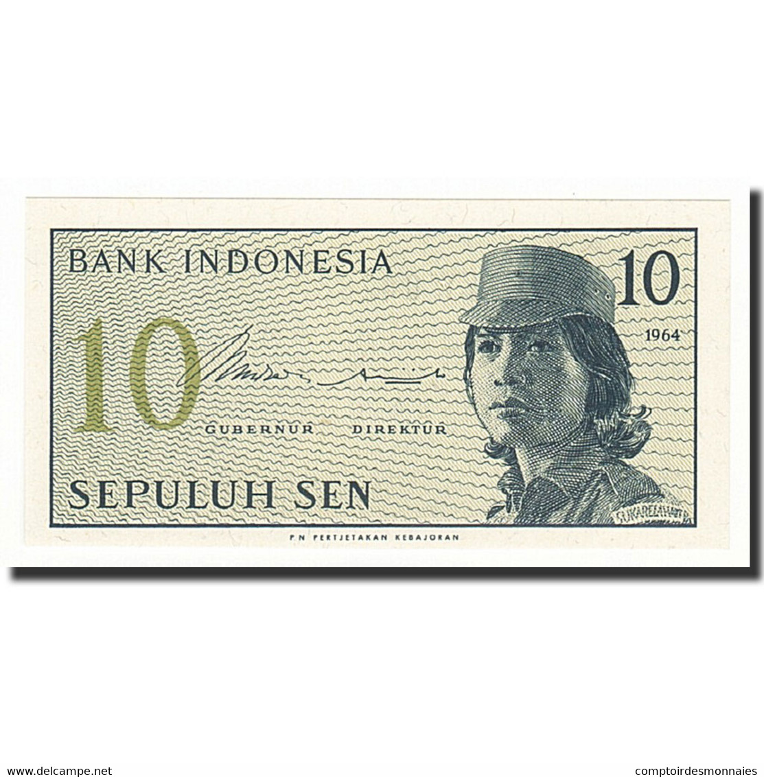 Billet, Indonésie, 10 Sen, Undated (1964), KM:92a, NEUF - Indonésie