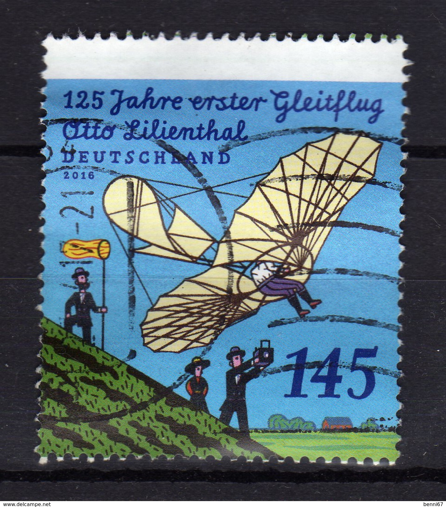 ALLEMAGNE Germany 2016 Otto Lilienthal Plane Avion Obl. - Gebraucht