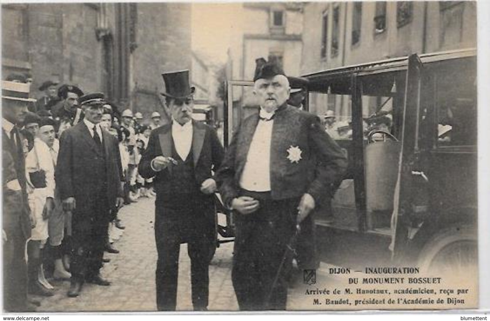 CPA Inauguration Du Monument Bossuet Non Circulé Voiture Automobile Hanotaux Académicien - Dijon