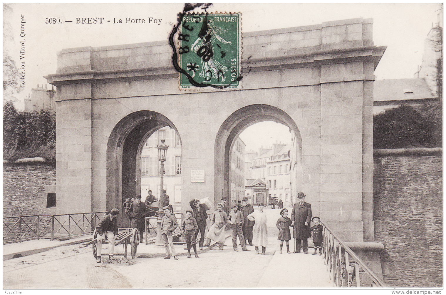 29 BREST, La Porte Foy, Moins Courante ,animée ,2 Scans - Brest