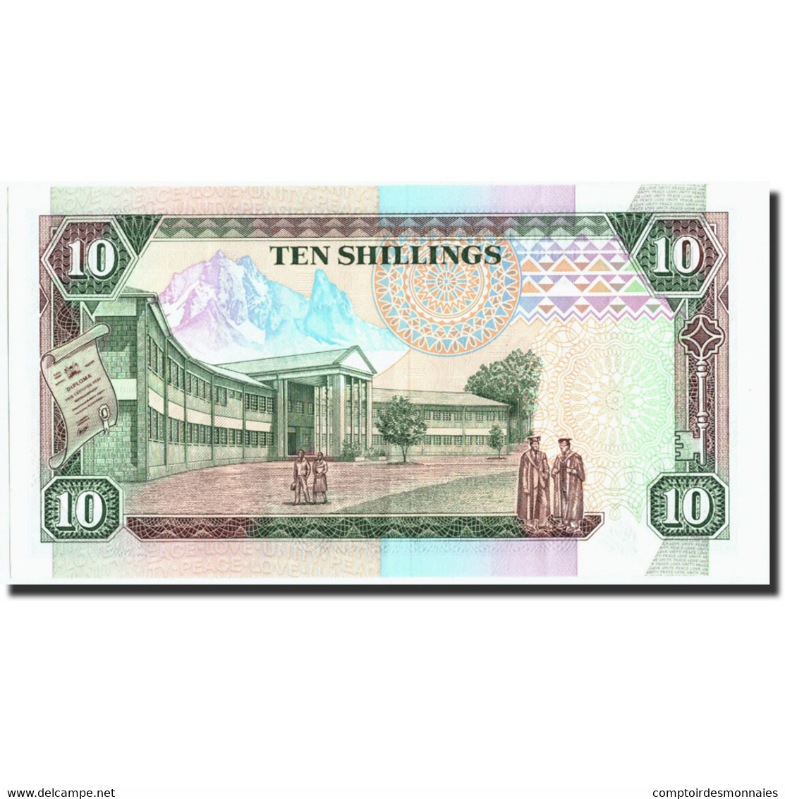 Billet, Kenya, 10 Shillings, 1989, 1989-10-14, KM:24a, SPL - Kenya
