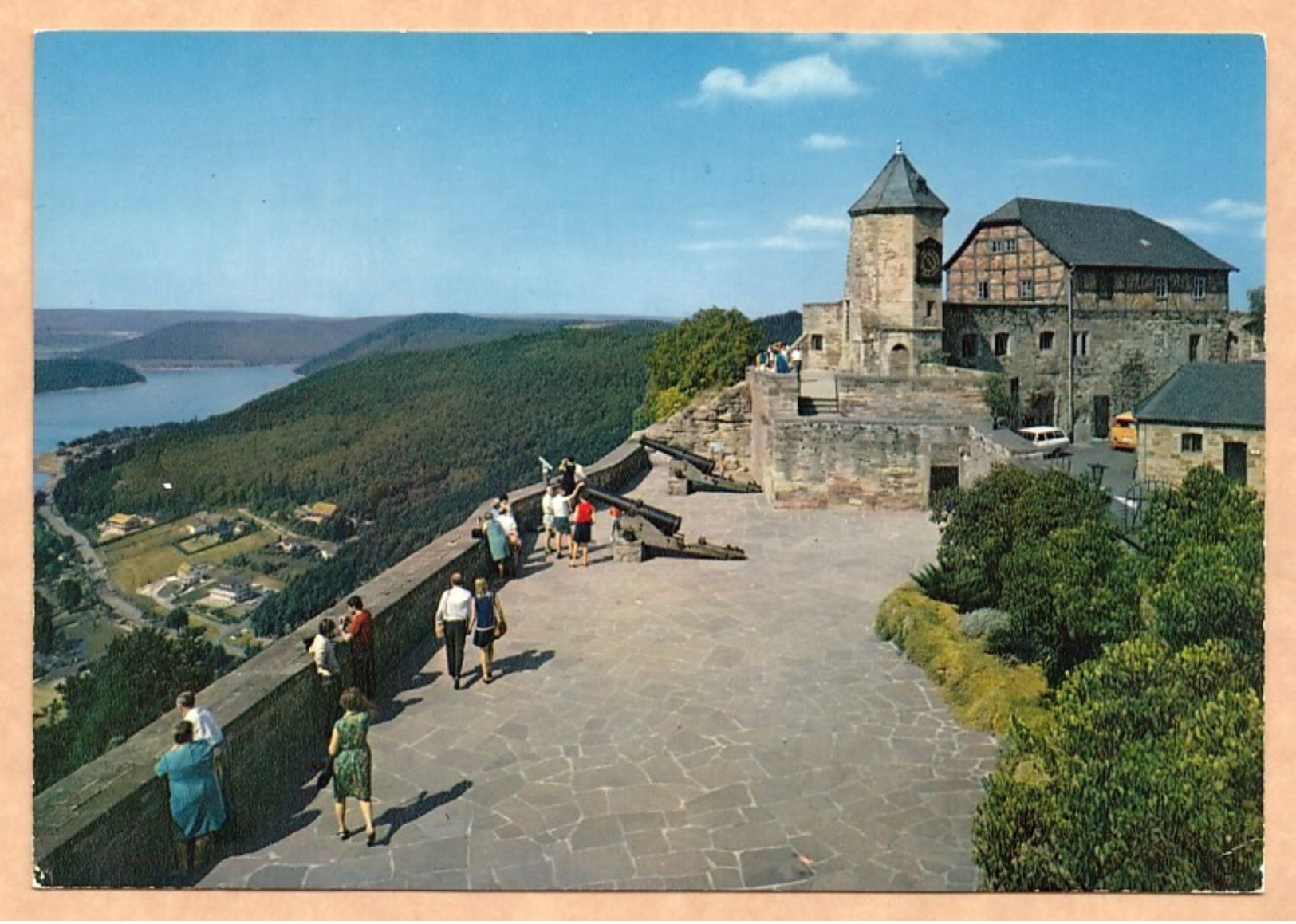 Schloss Waldeck Am Edersee - Burgterrasse Und Edersee - Ungelaufen 1972 - Edersee (Waldeck)