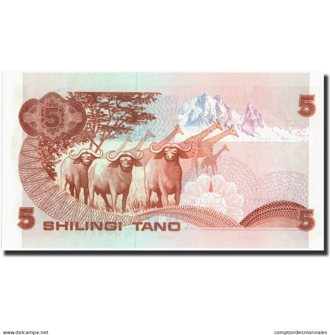 Billet, Kenya, 5 Shillings, 1982, 1982-01-01, KM:19b, NEUF - Kenia