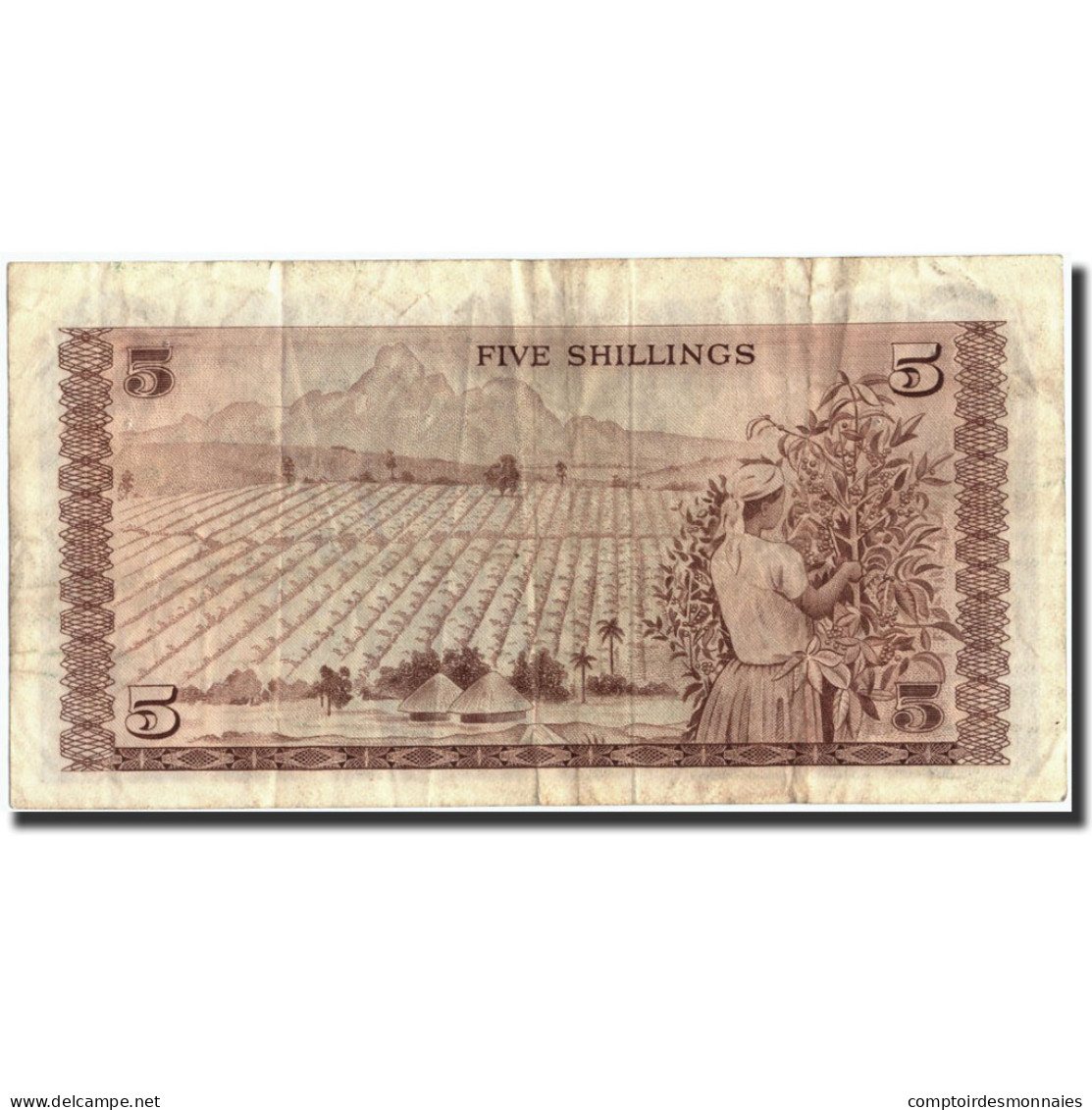 Billet, Kenya, 5 Shillings, 1971, 1971-07-01, KM:6b, TB+ - Kenya