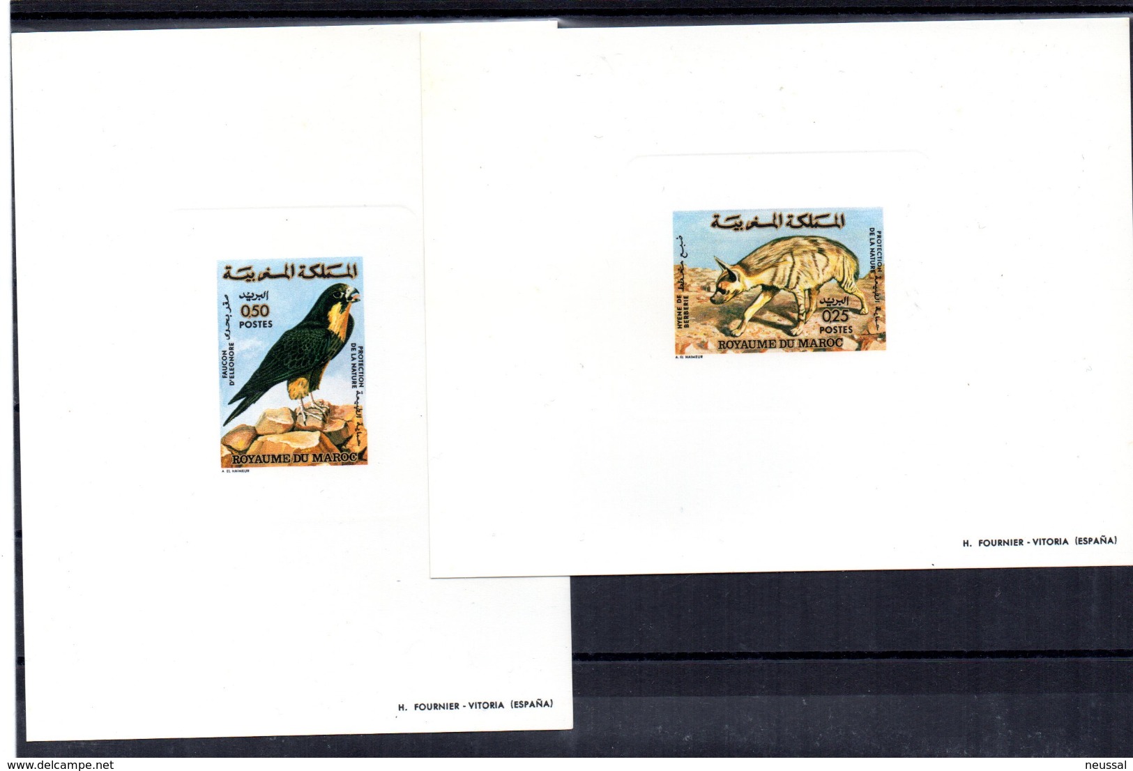 2 Pruebas Serie Nº 689/90  Marruecos - Adler & Greifvögel