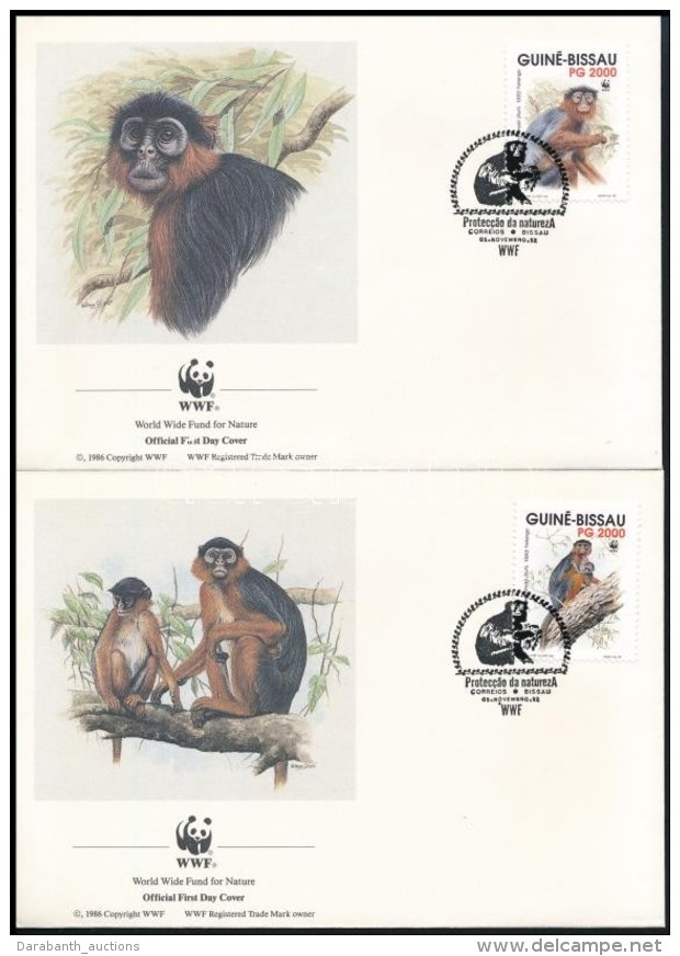 1992 WWF: Majom Sor Mi 1185-1188 4 Db FDC-n - Otros & Sin Clasificación