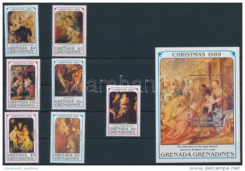 ** 1990 Rubens Festm&eacute;ny Sor Mi 1238-1244 + Blokk Mi 183 - Altri & Non Classificati