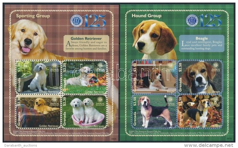 ** 2009 125 &eacute;ves Az Amerikai Kennel Klub Kis&iacute;v Sor Mi 6161-6168 - Altri & Non Classificati