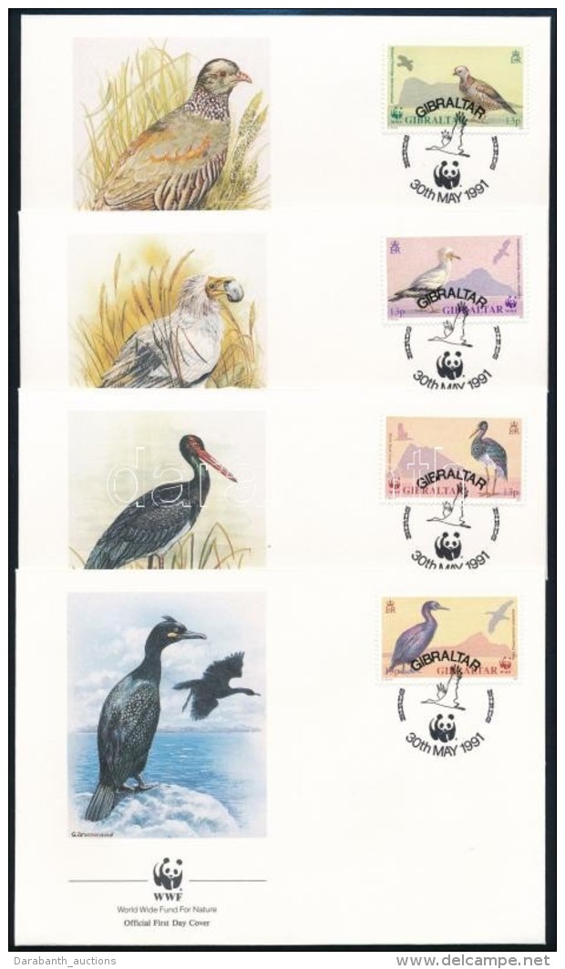 1991 WWF Madarak 4 Db FDC-n Mi 619-622 - Altri & Non Classificati