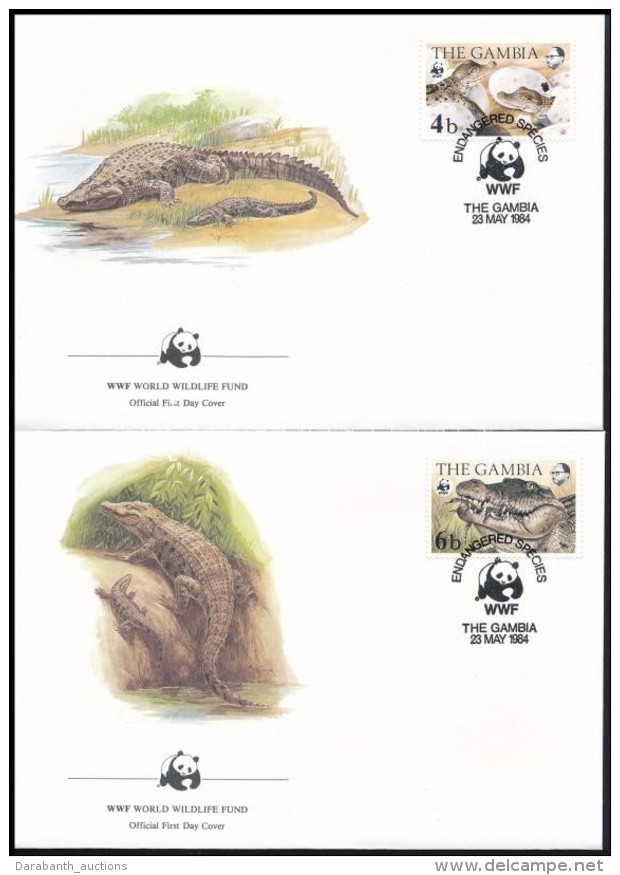 1984 WWF: N&iacute;lusi Krokodil Sor Mi 517-520 4 FDC-n - Otros & Sin Clasificación