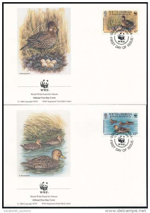 1992 WWF: Ny&iacute;lfark&uacute; R&eacute;ce Sor Mi 203-206 4 Db FDC-n - Altri & Non Classificati