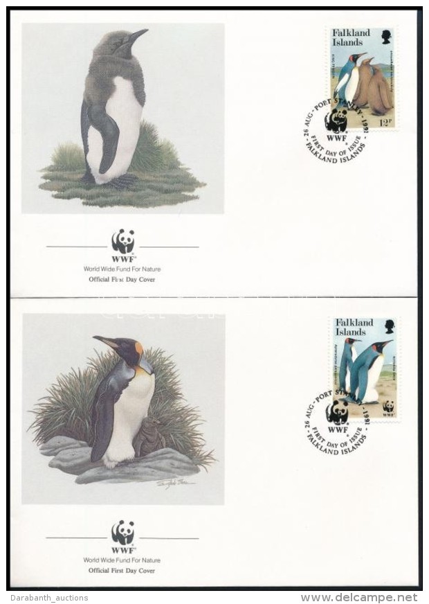 1991 WWF: Pingvin Sor Mi 538-541 4 Db FDC-n - Altri & Non Classificati