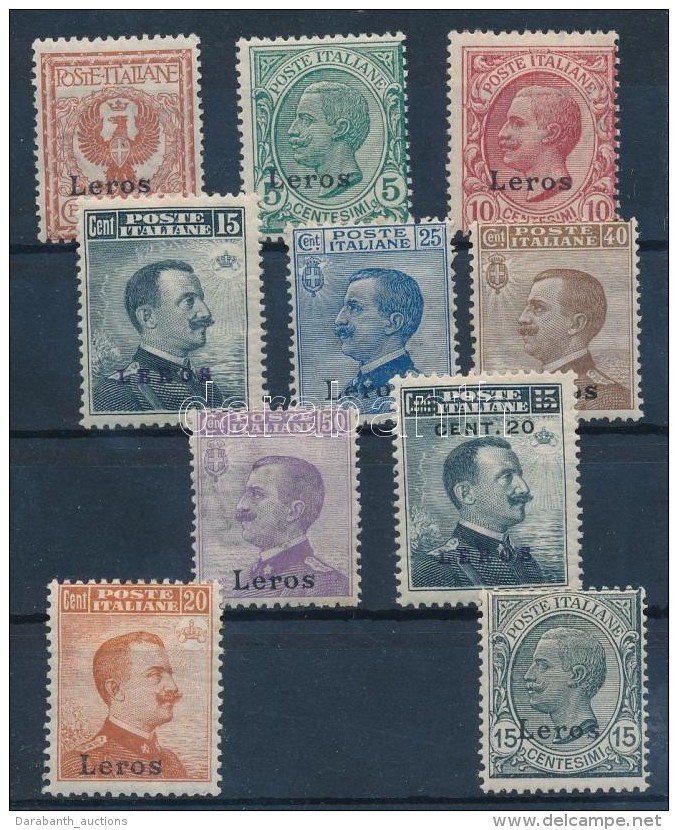 * 1912 Forgalmi 6 &eacute;rt&eacute;k Leros Fel&uuml;lnyom&aacute;ssal Mi 3-12 V - Altri & Non Classificati