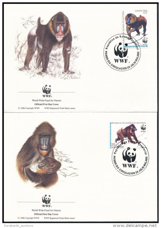 1991 WWF: Mandrill Sor Mi 1731-1734 4 Db FDC-n - Otros & Sin Clasificación