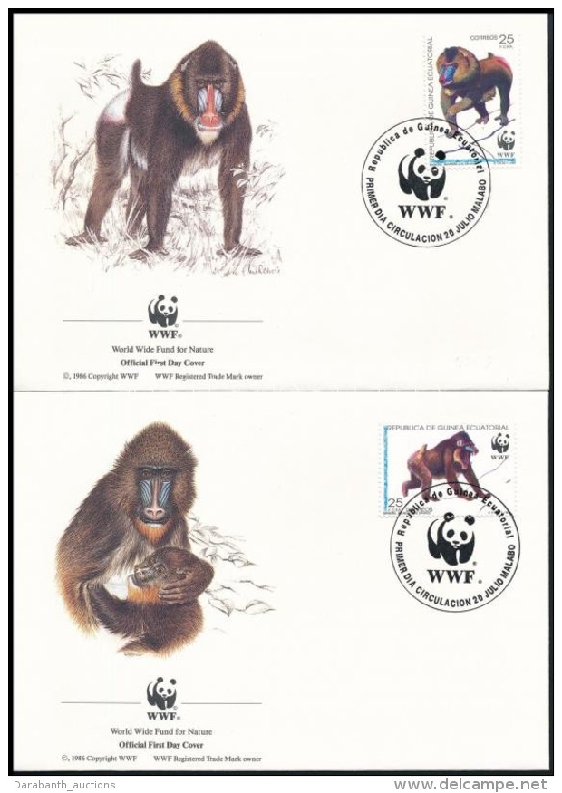 1991 WWF: Mandrill Sor Mi 1731-1734 4 Db FDC-n - Andere & Zonder Classificatie