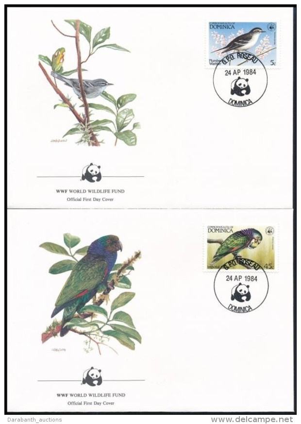 1984 WWF: Madarak Sor  4 Db FDC-n Mi 836-839 - Andere & Zonder Classificatie