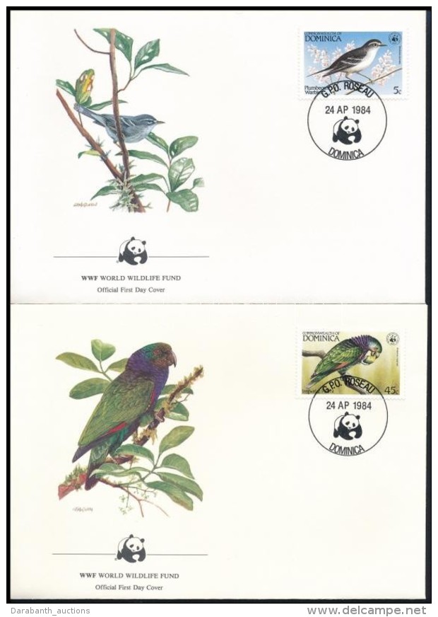 1984 WWF: Madarak Sor  4 Db FDC-n Mi 836-839 - Otros & Sin Clasificación