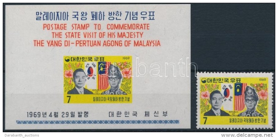 ** 1969 A Malaysiai Kir&aacute;ly L&aacute;togat&aacute;sa Mi 649 + Blokk 282 - Andere & Zonder Classificatie