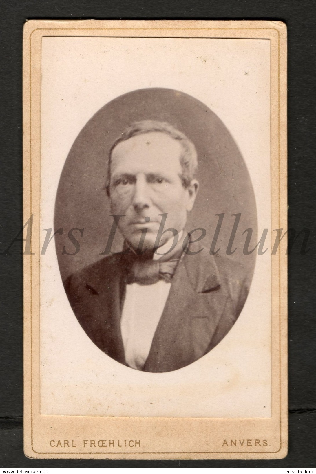 Photo-carte De Visite / CDV / Homme / Man / Photo Carl Froehlich / Anvers / Antwerpen - Antiche (ante 1900)