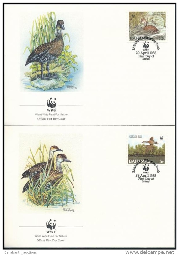1988 WWF: P&aacute;lmaf&uuml;ty&uuml;lÅ‘l&uacute;d Sor Mi 672-675 4 Db FDC-n - Andere & Zonder Classificatie