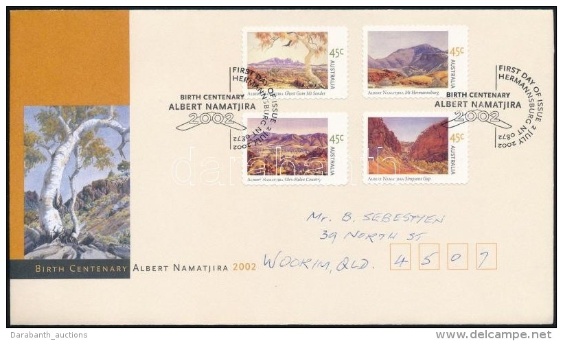 2002 Albert Namatrija Sz&uuml;let&eacute;snapja &ouml;ntapad&oacute;s Sor Mi 2146-2149 FDC-n - Altri & Non Classificati