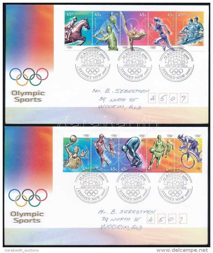 2000 Olimpia Sor Mi 1951-1960 2 Db FDC-n - Altri & Non Classificati