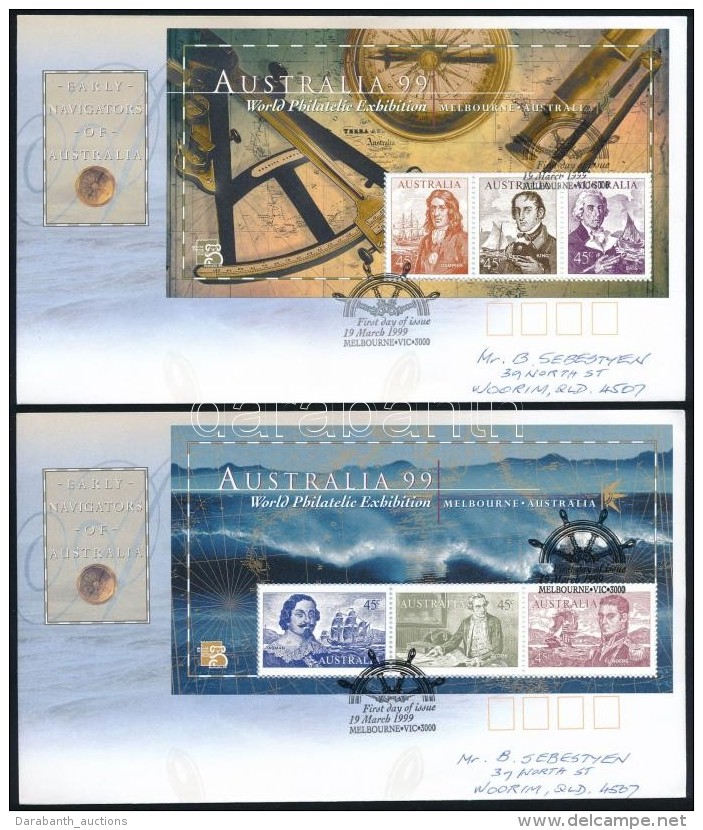 1999 B&eacute;lyegki&aacute;ll&iacute;t&aacute;s Blokksor Mi 29-30 2 Db FDC-n - Altri & Non Classificati