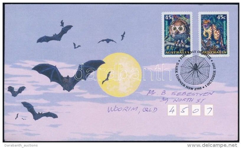 1997 &Eacute;jszakai &aacute;llatok &ouml;ntapad&oacute;s Sor Mi 1670-1671 FDC-n - Altri & Non Classificati