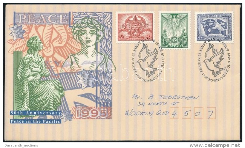 1995 Vil&aacute;gh&aacute;bor&uacute; Sor Mi 1494-1496 FDC-n - Altri & Non Classificati