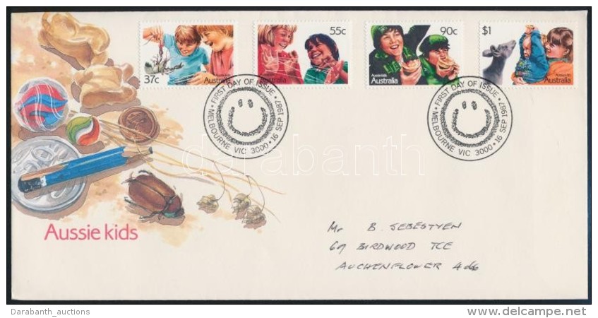 1987 Gyerekek Sor Mi 1055-1058 FDC-n - Altri & Non Classificati