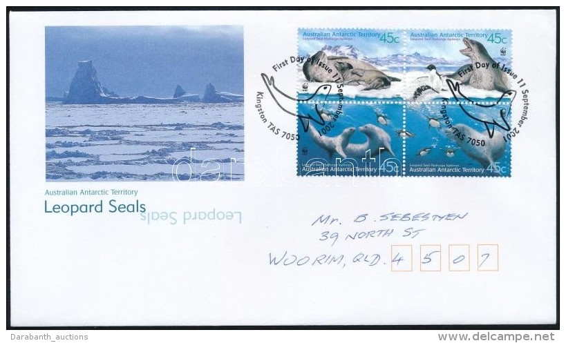 2001 WWF: Leop&aacute;rdf&oacute;ka N&eacute;gyest&ouml;mb Mi 145-148 FDC-n - Otros & Sin Clasificación