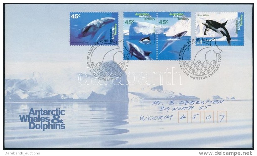 1995 B&aacute;ln&aacute;k &eacute;s Delfinek Sor Mi 102-105 FDC-n - Altri & Non Classificati