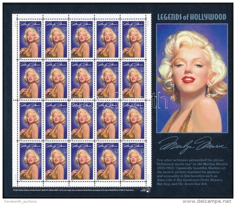 ** 1995 Hollywood-i Legend&aacute;k: Marilyn Monroe Kis&iacute;v Mi 2570 - Altri & Non Classificati