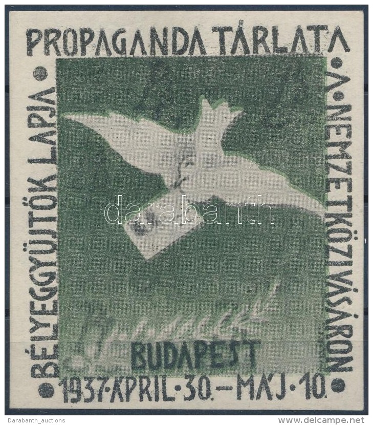 ** 1937/3b B&eacute;lyeggyÅ±jtÅ‘k Lapja Propaganda T&aacute;rlata Eml&eacute;kblokk (6.500) - Other & Unclassified