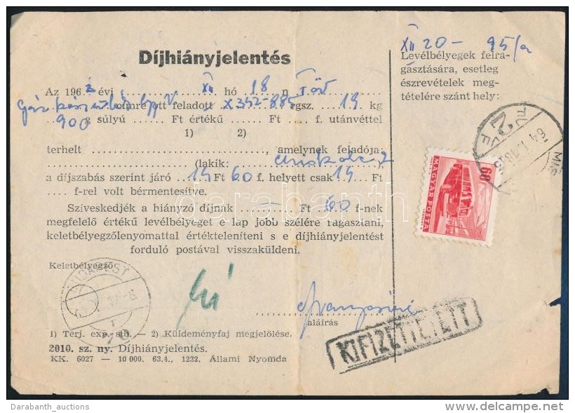 1964 D&iacute;jhi&aacute;nyjelent&eacute;s 60f K&ouml;zleked&eacute;s B&eacute;lyeggel - Andere & Zonder Classificatie