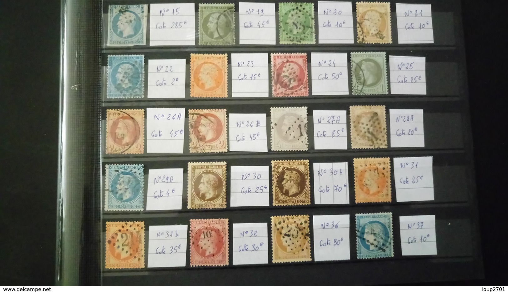 F0136 FRANCE LOT CLASSIQUES ENTRE N°3 ET 60 B/TTB COTE 2193&euro; DÉPART 10&euro; - Vrac (max 999 Timbres)