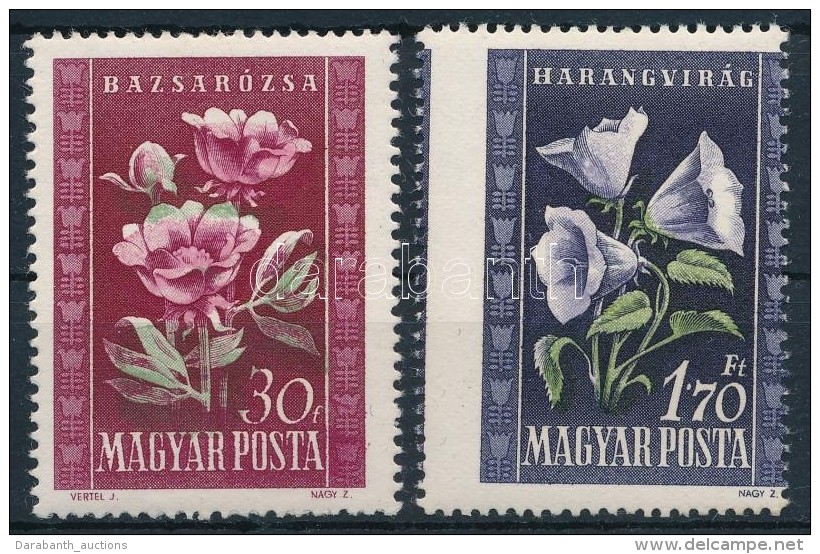 ** * 1950 Vir&aacute;g 30f &eacute;s 1,70f Sz&iacute;nelcs&uacute;sz&aacute;ssal Ill. Elfogaz&aacute;ssal - Altri & Non Classificati