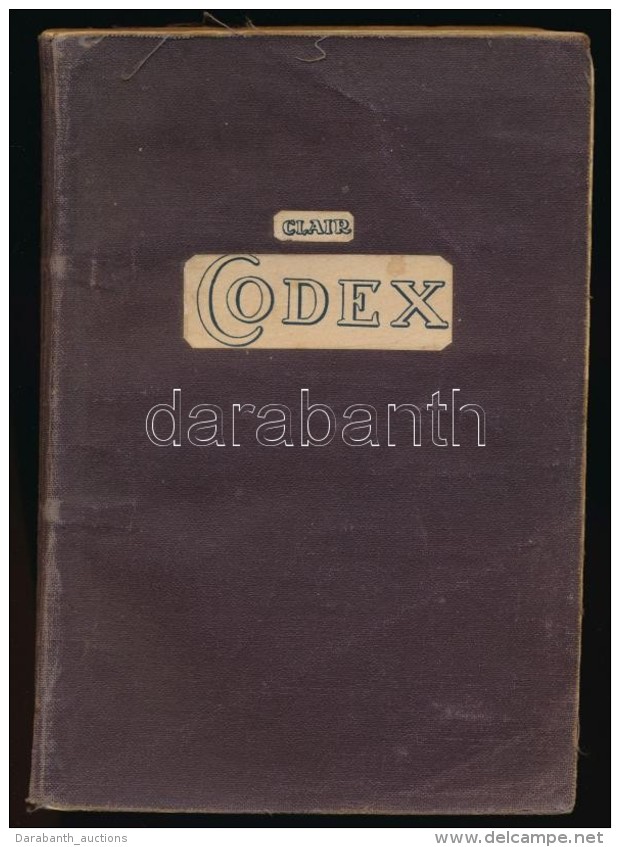 Clair Vilmos: P&aacute;rbaj-codex. B&aacute;r&oacute; Per&eacute;nyi Zsigmond Bel&uuml;gyminiszter, KoronaÅ‘r,... - Sin Clasificación