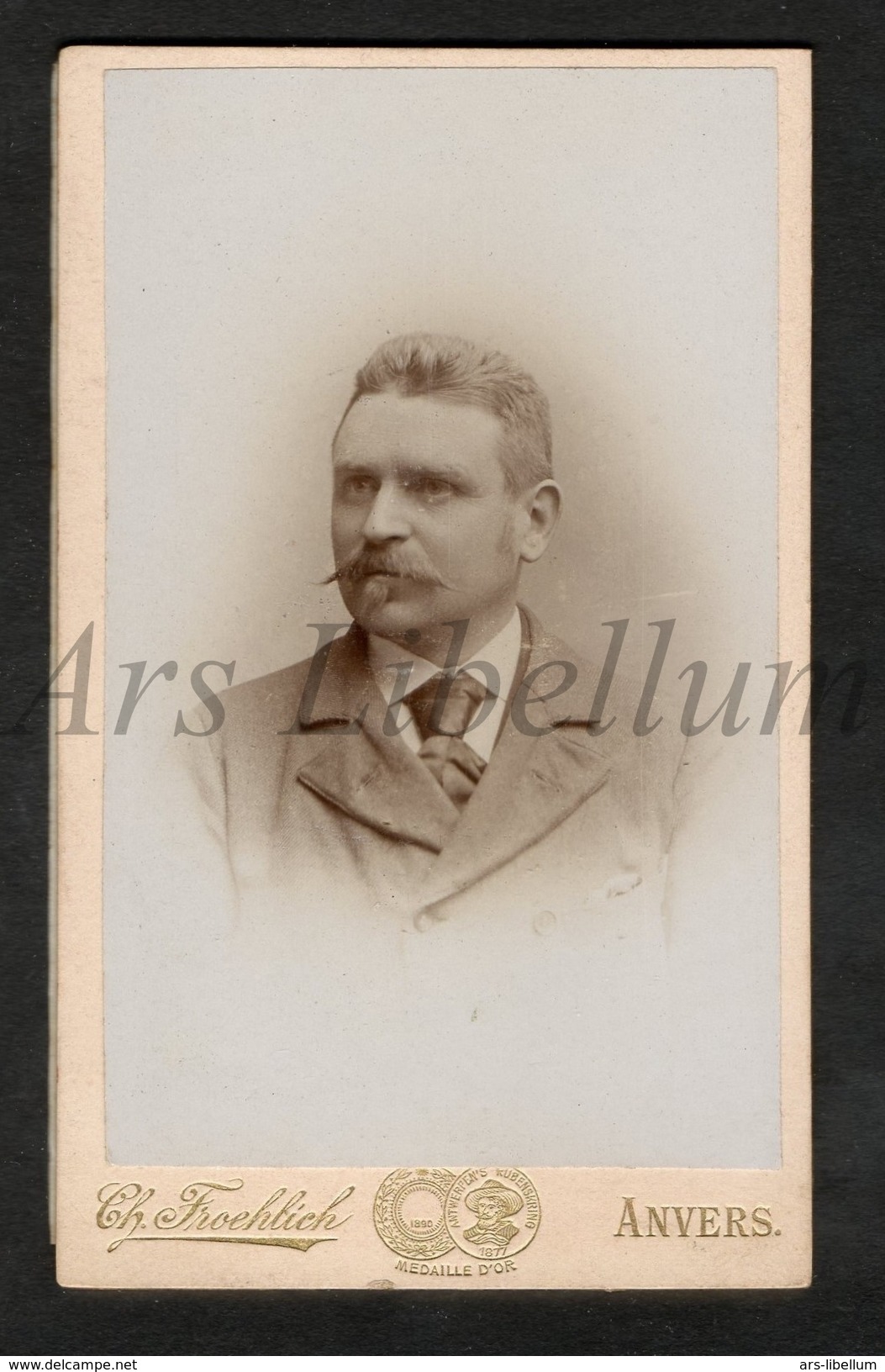 Photo-carte De Visite / CDV / Homme / Man / Photo Ch. Froehlich / Anvers / Antwerpen - Anciennes (Av. 1900)