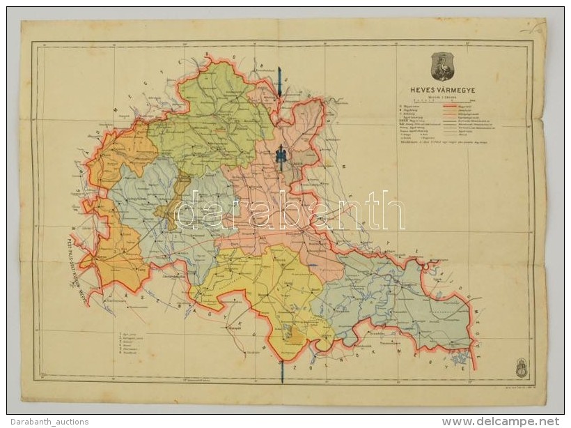 1941 Heves V&aacute;rmegye T&eacute;rk&eacute;pe, Kiadja A M. Kir. Honv&eacute;d T&eacute;rk&eacute;p&eacute;szeti... - Andere & Zonder Classificatie