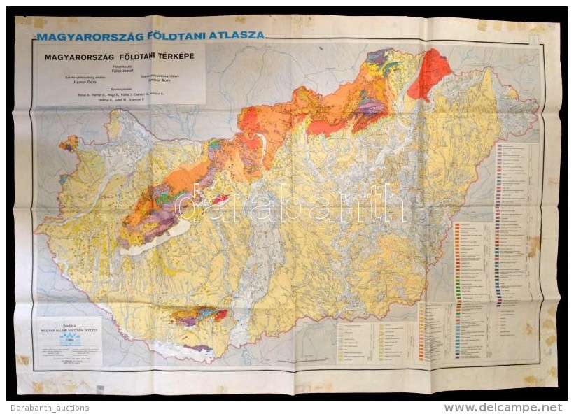1984 F&uuml;l&ouml;p J&oacute;zsef: Magyarorsz&aacute;g F&ouml;ldtani T&eacute;rk&eacute;pe, Magyar &Aacute;llami... - Other & Unclassified
