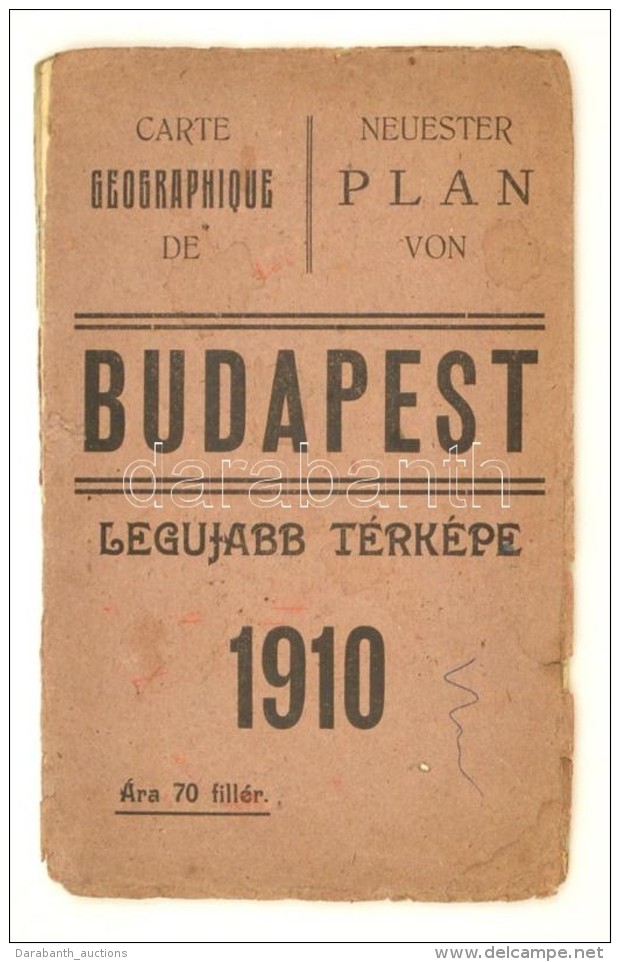 1910 Budapest Sz&eacute;kesfÅ‘v&aacute;ros Leg&uacute;jabb T&eacute;rk&eacute;pe, Utcajegyz&eacute;kkel,... - Altri & Non Classificati