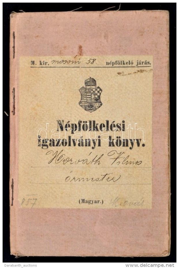 1895 N&eacute;pf&ouml;lkel&eacute;si Igazolv&aacute;ny J&oacute; &aacute;llapotban - Andere & Zonder Classificatie