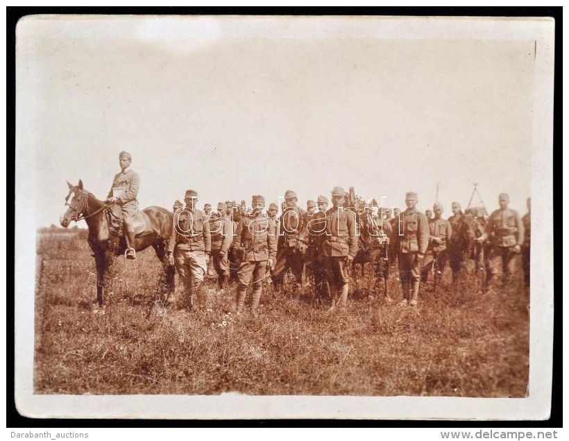 1916 Menetoszlop Wiczolki-n&aacute;l (Keleti Front, Gal&iacute;cia), Fot&oacute;lap, A H&aacute;toldalon... - Andere & Zonder Classificatie