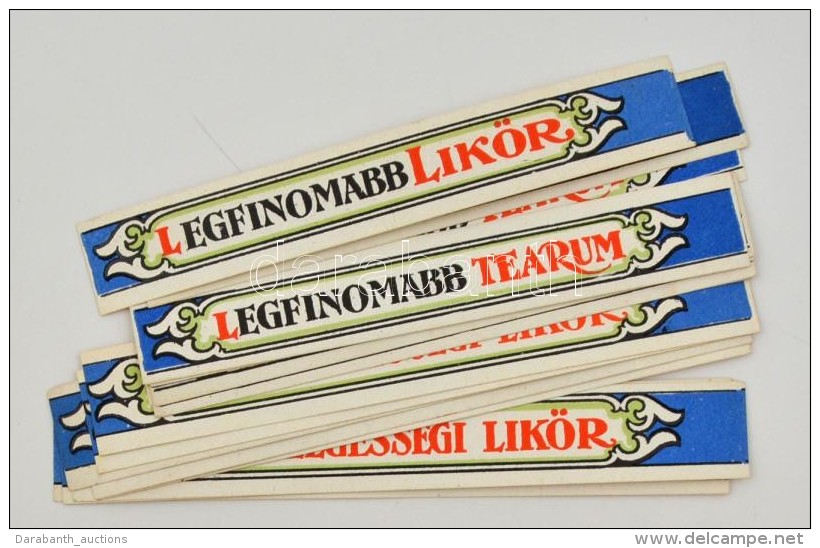 Cca 1920-1940 17 Db Italc&iacute;mke (K&uuml;l&ouml;nlegess&eacute;gi LikÅ‘r (9db), Legfinomabb Tearum (7 Db),... - Advertising