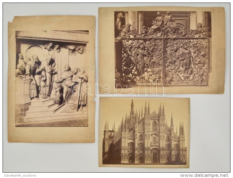 Cca 1880-1900 Velence, N&aacute;poly 7db Nagym&eacute;retÅ± Fot&oacute; / Italy. Venice, Naples 7 Large Photos  Ca... - Other & Unclassified