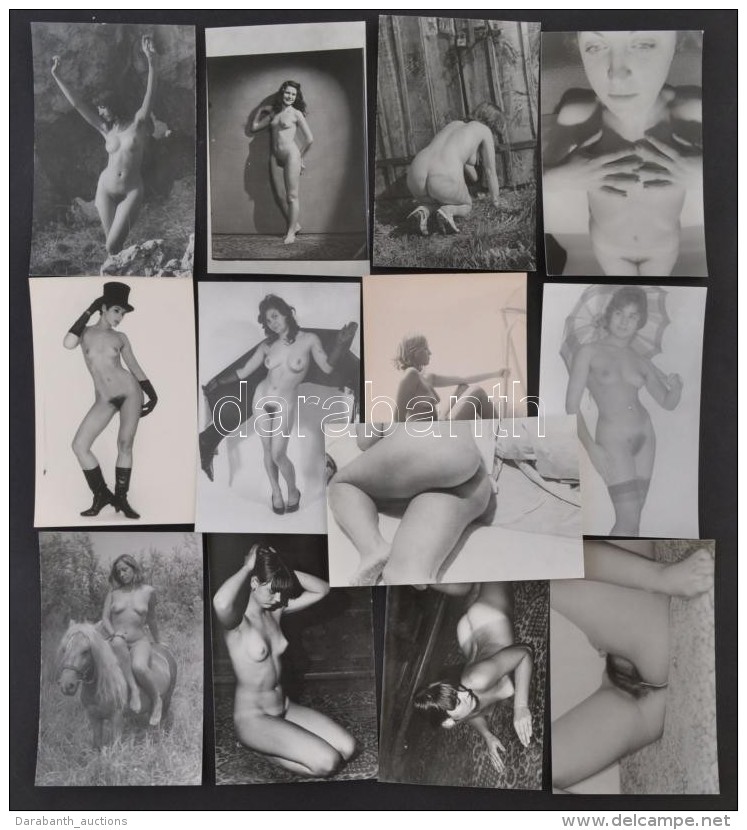 Cca 1975 Vintage Aktfot&oacute;k, 13 Db Szolidan Erotikus F&eacute;nyk&eacute;p, 14x9 Cm / 13 Erotic Photos, 14x9... - Altri & Non Classificati