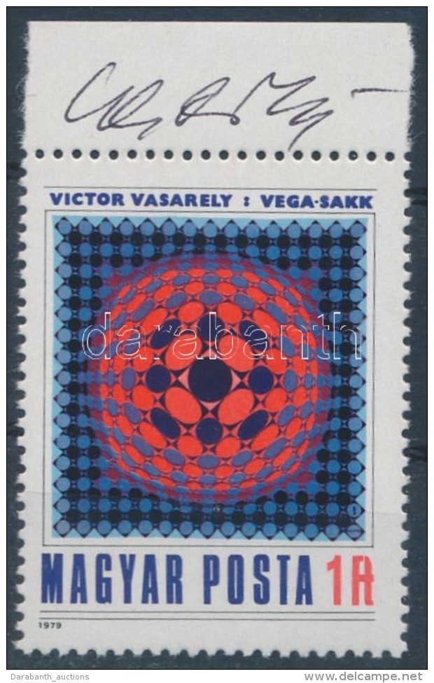 1979 Victor Vasarely Vega Sakk C. K&eacute;p&eacute;t &aacute;br&aacute;zol&oacute; B&eacute;lyeg A MÅ±v&eacute;sz... - Altri & Non Classificati