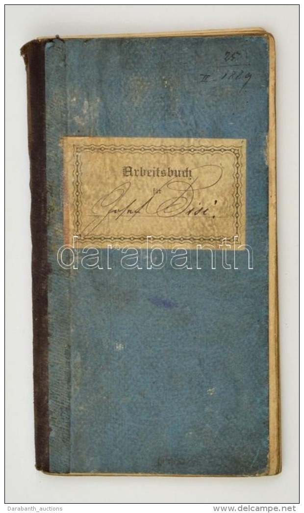 1887-1893 Munkak&ouml;nyv K&eacute;m&eacute;nyseprÅ‘ Seg&eacute;d R&eacute;sz&eacute;re, ElsÅ‘ Sorban... - Non Classificati