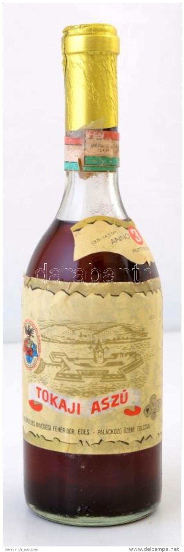 1975 3 Puttonyos Tokaji Asz&uacute; &eacute;des Feh&eacute;rbor, &uacute;jraragasztott C&iacute;mk&eacute;vel, 0,5... - Altri & Non Classificati